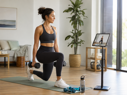 Online home fitness training programme with virtual coach